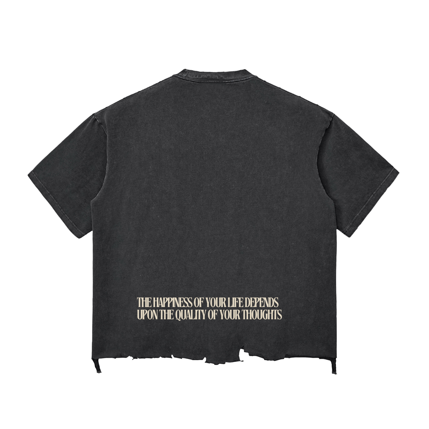 Snow Wash Raw-Hem Boxy T-shirt