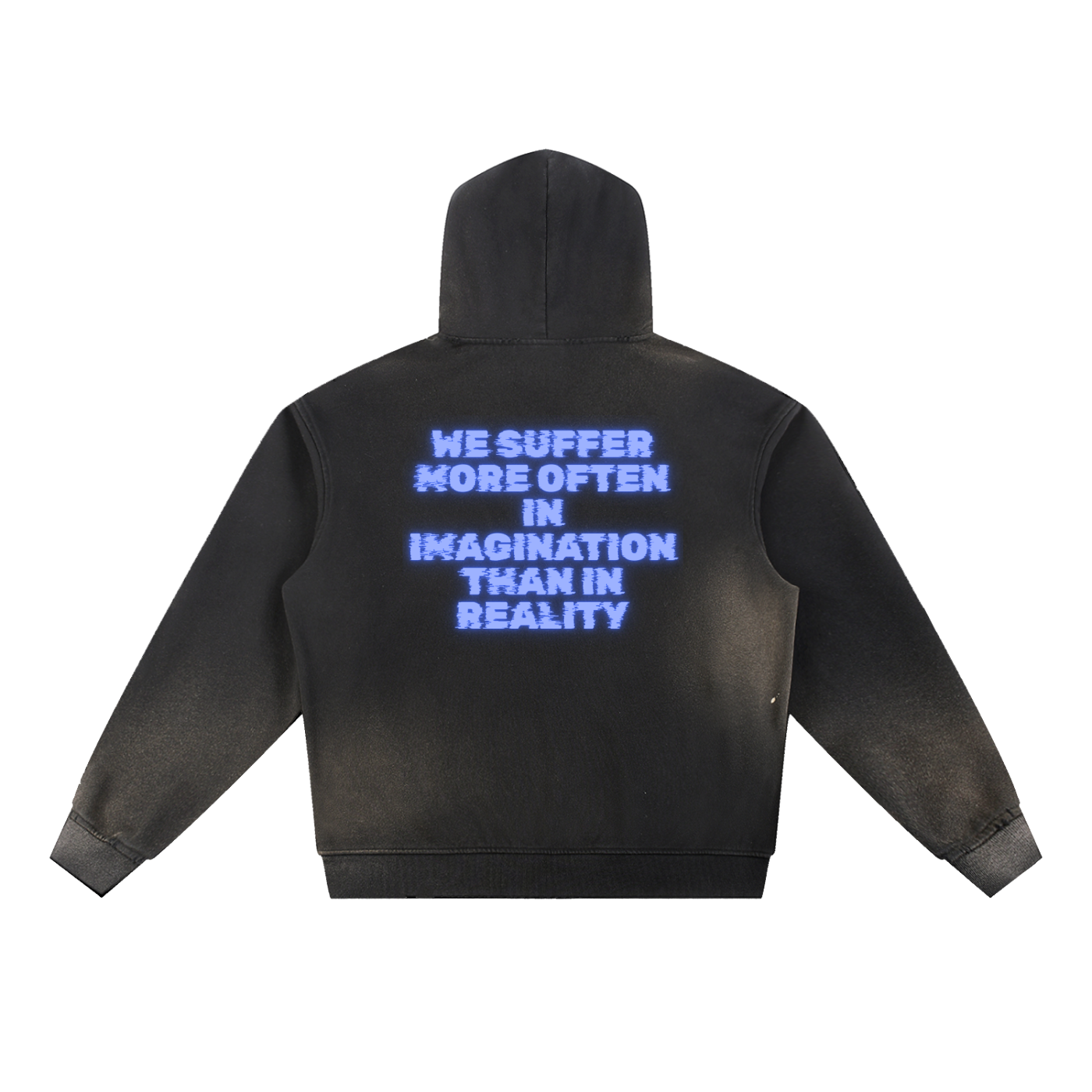 Sun Fade Frayed Fleece Hoodie
