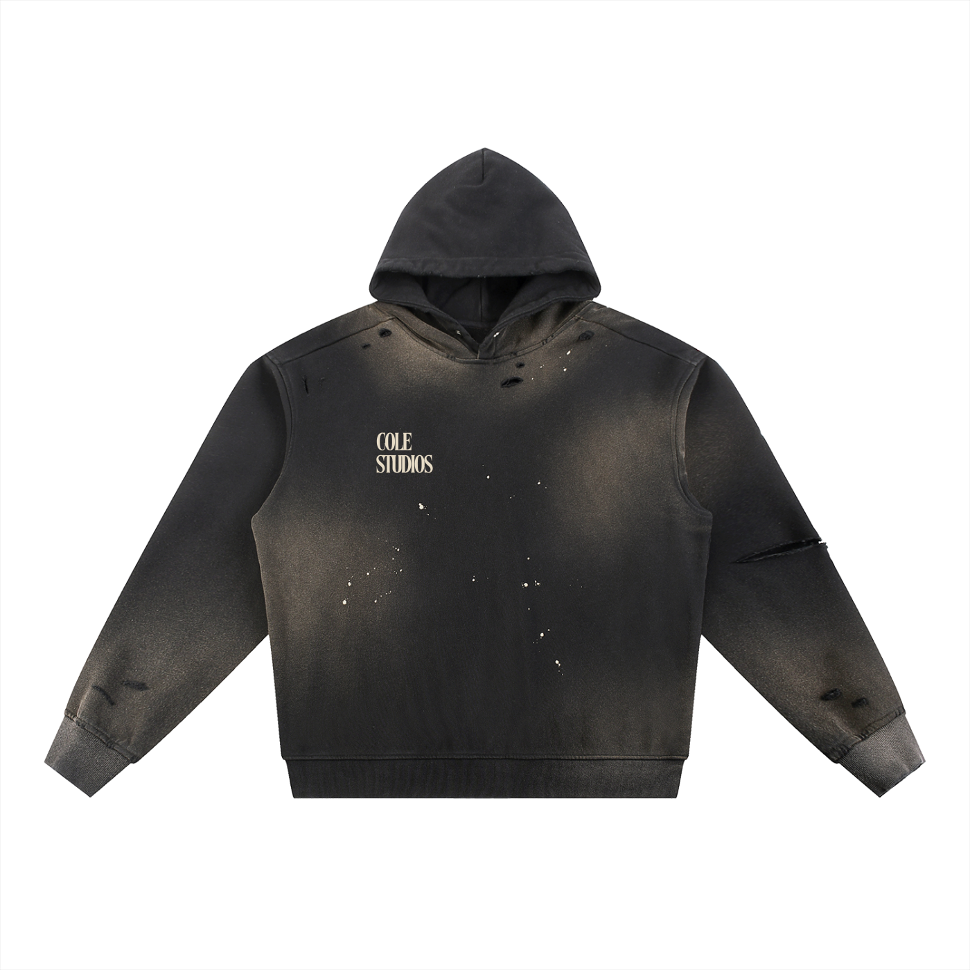 Sun Fade Frayed Fleece Hoodie
