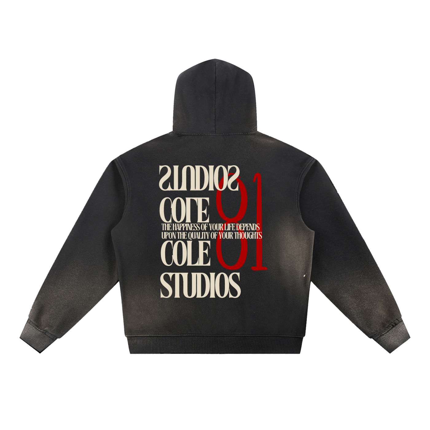 Sun Fade Frayed Fleece Hoodie