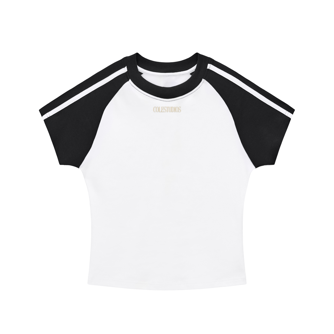 Contrast Stripes Bodycon Raglan  Sleeve T-Shirt