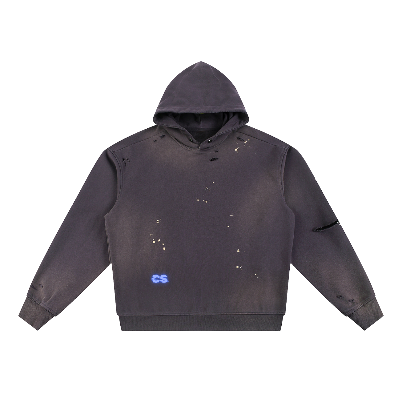 Sun Fade Frayed Fleece Hoodie