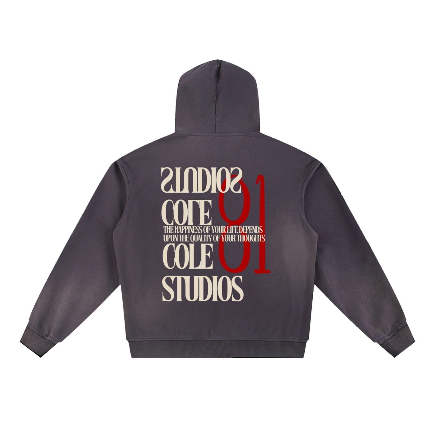 Sun Fade Frayed Fleece Hoodie