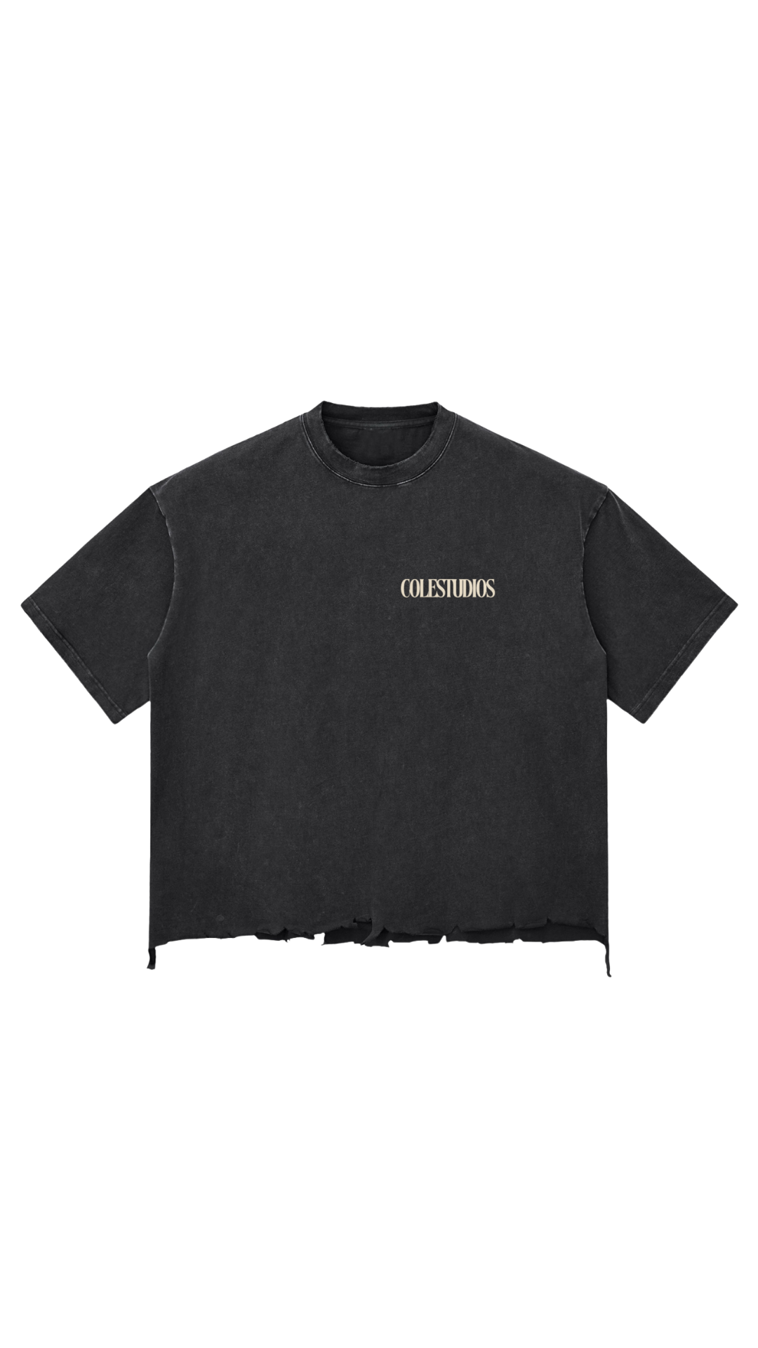 Snow Wash Raw-Hem Boxy T-shirt