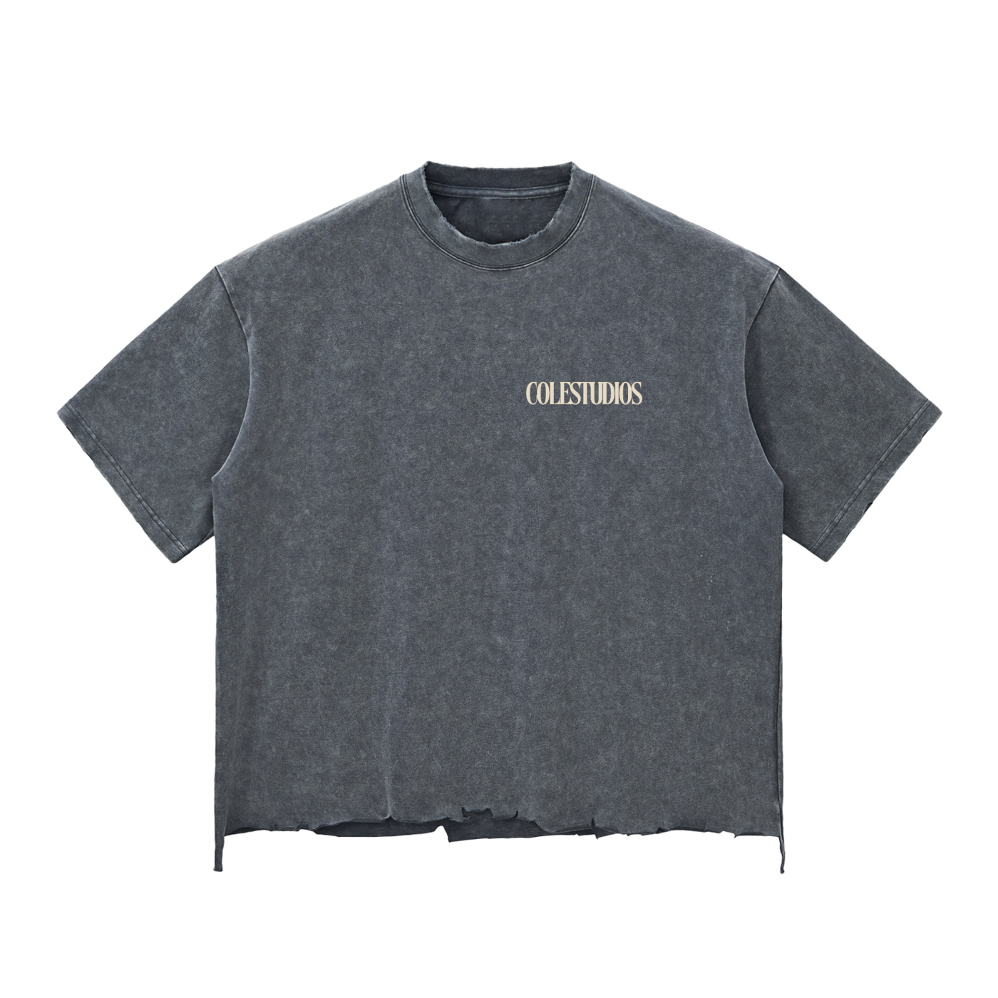 Snow Wash Raw-Hem Boxy T-shirt