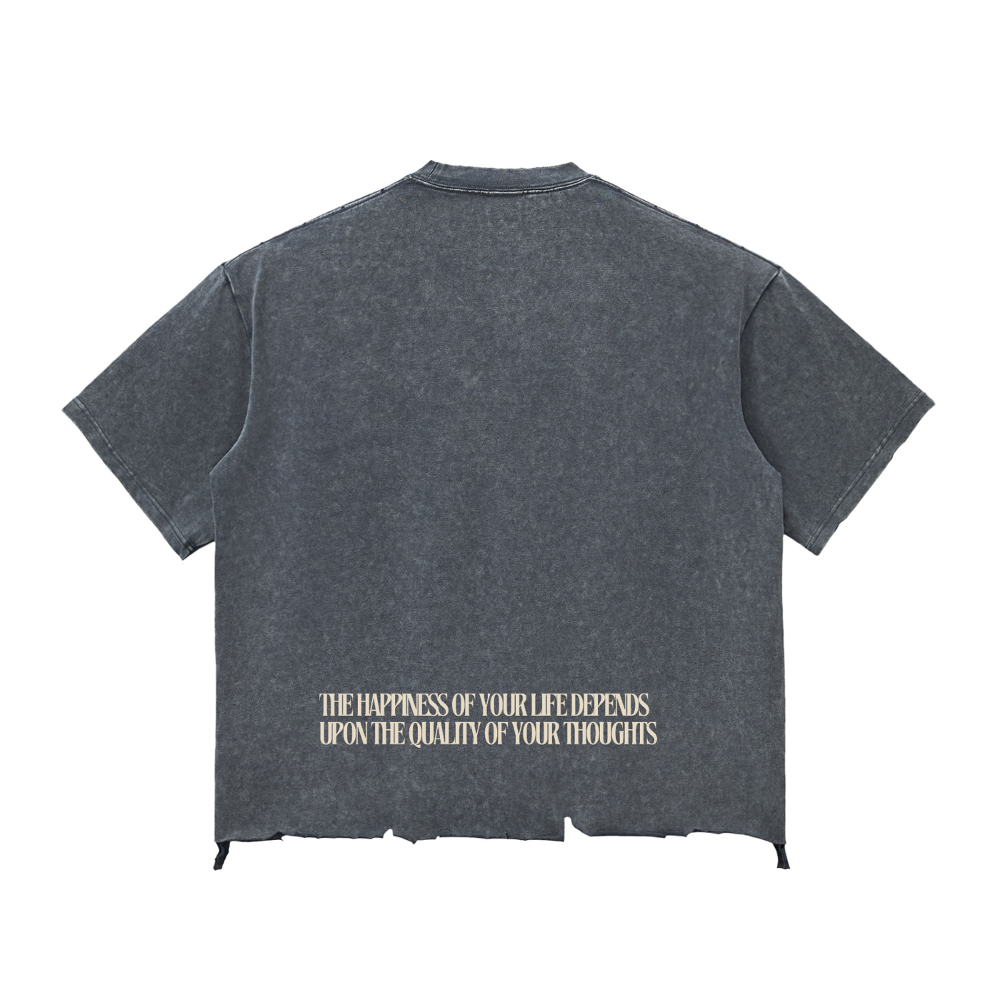 Snow Wash Raw-Hem Boxy T-shirt